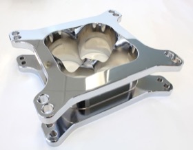 <strong>2" Tapered High Velocity Carburettor Spacer </strong><br />Chrome Finish. Suit 4150 Style Flange

