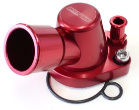 <strong>Billet Thermostat Housing - Red</strong><br /> Suit Holden 253-308, with optional heater outlet,
