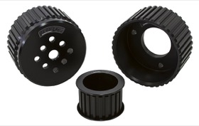 <strong>Gilmer Drive Kit (Belt not included) - Black Finish</strong> <br />Suit Chev V8 with Short Water Pump

