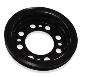 <strong>Billet Crankshaft Pulley</strong><br />Single V groove, suit Holden 253-308 V8 with small bearing water pump, Black
