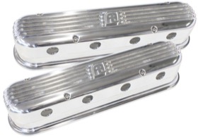 <strong>Billet Aluminium Retro 2-Piece Valve Covers </strong><br /> Polished Finish, Suit LS Series With LS2 or LS3 Coil Mount

