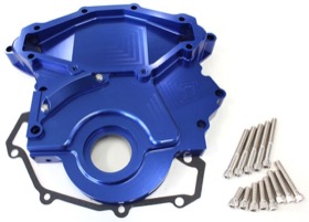 <strong>Billet Timing Cover </strong><br /> Blue Finish. Suit Holden 253-304-308
