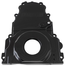 <strong>2-Piece Billet Aluminium Timing Cover - Black Finish</strong><br /> Suit GM LS Series. Includes Mounting Hardware and Cam Sensor Plug

