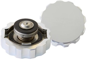 <strong>Billet Radiator Cap Large Style suit 42mm Water Neck</strong><br /> Silver Finish.
