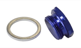 <strong>Holley Fuel Bowl Inlet Blank Plug</strong> <br />Blue finish, 7/8