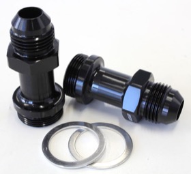 <strong>Carburettor Adapter - Male 7/8" x 20 to -8AN </strong><br />Black Finish. Suit Holley Inlet Feed
