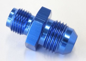 <strong>Inverted Seat Adapter 7/16"-24 to -6AN</strong> <br />Blue Finish
