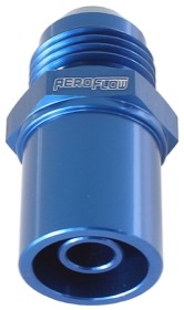 <strong>Push In Front Valve Cover Breather Adaptor -8AN Blue</strong><br />Suit BA-FG Ford Falcon
