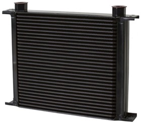 <strong>Engine Oil or Transmission Oil Cooler </strong><br />330mm L x 312mm H x 51mm D. -10 Female ORB Threads.
