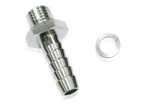 <strong>Barb Adapter M12 x 1.5mm to 5/16"</strong> <br />Silver Finish
