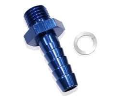 <strong>Barb Adapter M12 x 1.5mm to 3/8"</strong> <br />Blue Finish
