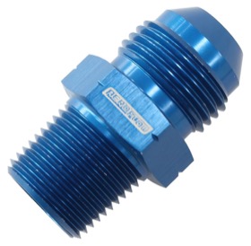 <strong>BSPP Tapered To AN Male Adapter</strong><br /> 1/8" to -6AN, Blue Finish