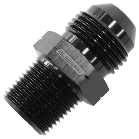 <strong>BSPP Tapered To AN Male Adapter</strong><br /> 1/8" to -6AN, Black Finish