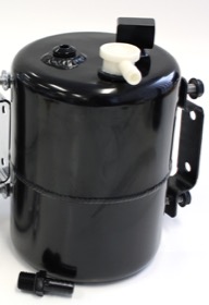 <strong>Brake Vacuum Reservoir Tank - Black </strong><br />Includes Mounts & Fittings. 6.75" (170mm) Tall x 5" (125mm) Long
