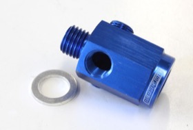 <strong>Metric Extension with 1/8" Port</strong><br /> Blue Finish. M12 x 1.5 Thread
