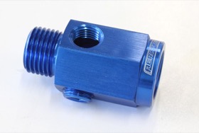 <strong>Metric Extension with 1/8" Port</strong><br /> Blue Finish. M16 x 1.5 Thread

