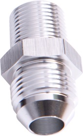 <strong>NPT to Straight Male Flare Adapter 1/4" to -3AN</strong><br /> Silver Finish
