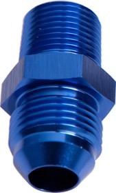 <strong>NPT to Straight Male Flare Adapter 1" to -20AN</strong><br /> Blue Finish
