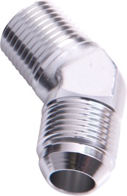 <strong>45° NPT to Male Flare Adapter 1/8" to -4AN</strong><br /> Silver Finish
