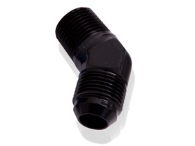 <strong>45° NPT to Male Flare Adapter 3/8" to -10AN</strong><br /> Black Finish
