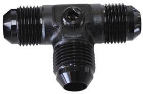 <strong>Flare AN Tee -8AN </strong><br />With 2 x 1/8" NPT Ports, Black Finish
