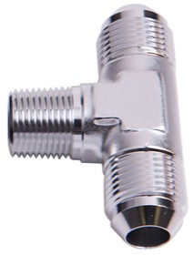 <strong>Tee with NPT On Side 1-1/4" to -20AN</strong> <br /> Silver Finish
