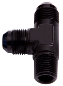 <strong>Tee with NPT On Run 1/4" to -6AN</strong> <br />Black Finish
