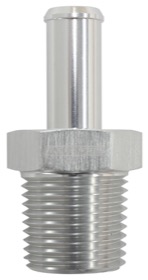 <strong>Male NPT to AN Barb Straight Adapter 3/8" to -6AN Hose</strong><br /> Silver Finish
