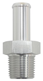 <strong>Male NPT to AN Barb Straight Adapter 1/2" to -10AN Hose</strong><br /> Silver Finish
