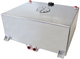 AF85-2250AS Aluminium 25 Gallon (95L) Fuel Cell with Cavity/Sump & Fuel Sender </strong><br /> 25-1/4" L x 24-3/8" W x 10-1/4" H (64cm x 62cm x 26cm)