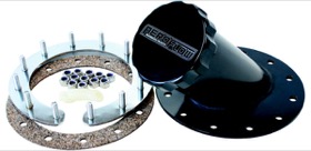 <strong>Remote Fuel Cell Filler 45° 2-1/2" Neck</strong><br /> Suits Aeroflow Fuel Cells, Black Finish
