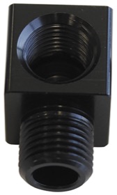 <strong>90° Female 1/8" NPT to Male 1/8" NPT Elbow </strong> <br />Black Finish
