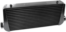 <strong>Aluminium Intercooler with 3" Inlet/Outlets </strong><br />Black Finish. 600 x 300 x 76mm

