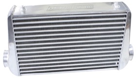 <strong>Aluminium Intercooler with 3" Inlet/Outlets </strong><br />Raw Finish. 450 x 300 x 76mm

