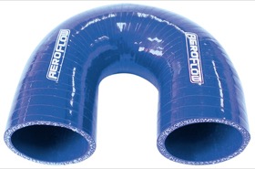 <strong>180° Silicone Hose Elbow 1" (25mm) I.D </strong><br />Gloss Blue Finish. 3-15/16" (100mm) Leg
