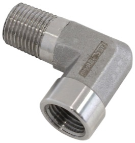 <strong>90° Female 1/8" NPT to Male 1/8" NPT Elbow </strong> <br /> Stainless Steel
