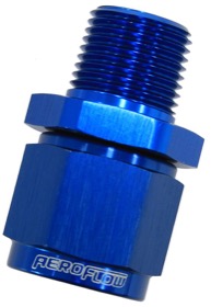 <strong>Male NPT to Female AN Straight Fitting 3/8" to -8AN</strong><br />Blue
