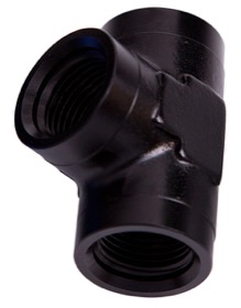 <strong>NPT Female Pipe Tee 3/4"</strong><br /> Black Finish
