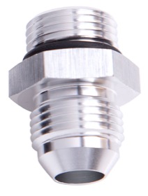 <strong>Straight AN Male Flare Adapter to ORB -4AN to -4 ORB</strong><br /> Silver Finish
