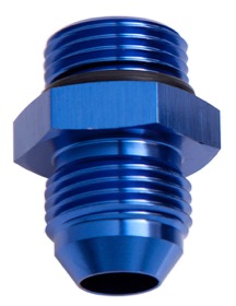 <strong>Straight AN Male Flare Adapter to ORB -6AN to -8 ORB</strong><br />Blue Finish, 25 pack
