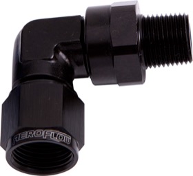 <strong>90° Male NPT to Female AN Adapter 1/4" to -8AN </strong><br /> Black Finish
