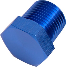 <strong>NPT Hex Head Plug 1/8"</strong><br /> Blue Finish
