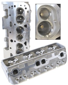 <strong>Bare Aluminium Cylinder Heads (Pair), 180cc Runner with 64cc Chamber </strong><br /> Suit Small Block Chevy. Straight Plugs
