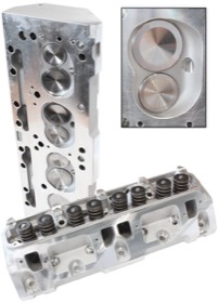 <strong>Complete Aluminium Cylinder Heads (Pair), 176cc Runner with 65cc Chamber </strong><br/>Suit Small Block Chrysler 318, 340, 360
