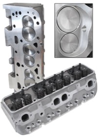 <strong>Complete Aluminium Cylinder Heads (Pair), 200cc Runner with 64cc Chamber </strong><br /> Suit SB Chevy. Straight Plugs
