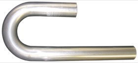 <strong>Stainless Steel 180° Mandrel J Bend</strong><br /> 1-5/8" O.D, .065" Wall, 6"/12" Leg
