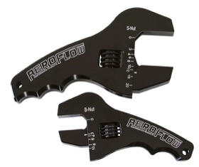 ADJUSTABLE WRENCH GRIP SPANNER 1 X SMALL & 1 X LARGE SHORTY Aeroflow - AF 98-2039BLK