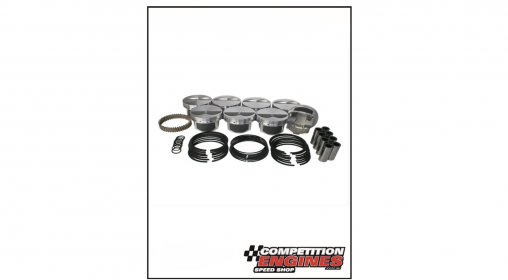 PTS526A3 Wiseco Pistons SBC 400 23Â°, Compression Height 1.125, 4.155 Bore, Stroke 3.750, Rod Length 6.000, -11cc Dish, .927 Wrist Pin, Set and Rings.