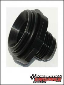 Meziere  WN0043S,  Water Neck Fitting, -20AN O-Ring Port Fitting, -12AN Male Hose Fitting, Black Anodized Finish