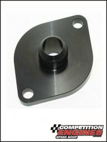 Meziere WN0912S  Manifold Plate Adapter Chev SB, BB & Chrysler BB, -12AN Male ,O-Ring Base, Black Anodized Finish